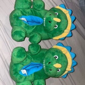 Green Dinosaur Slippers